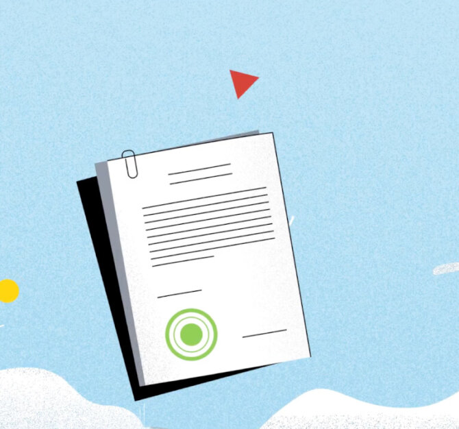 Image from Parrot Surety showing a document with a stamp